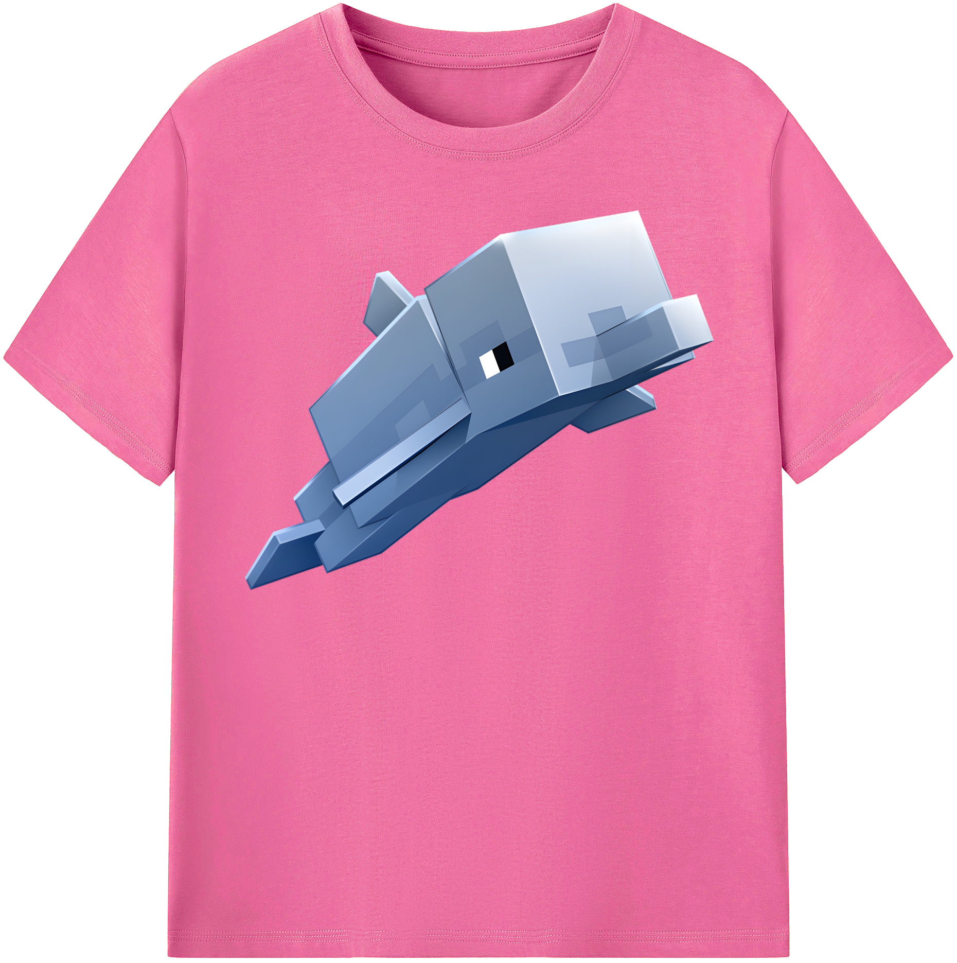 （画像用） マインクラフト ブロックの世界 Minecraft MC Block world レディースカジュアルプリントTシャツ（綿100％）
